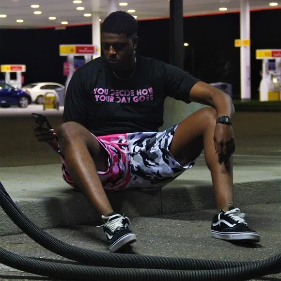 Secret Scientist Split Camo Shorts (2XL) (Pink / Grey / White / Black) - Picture 4 of 4